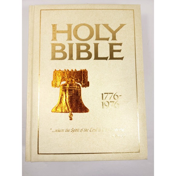 Other - Vintage Holy Bible American Bicentennial Edition Family Gilded Liberty Bell